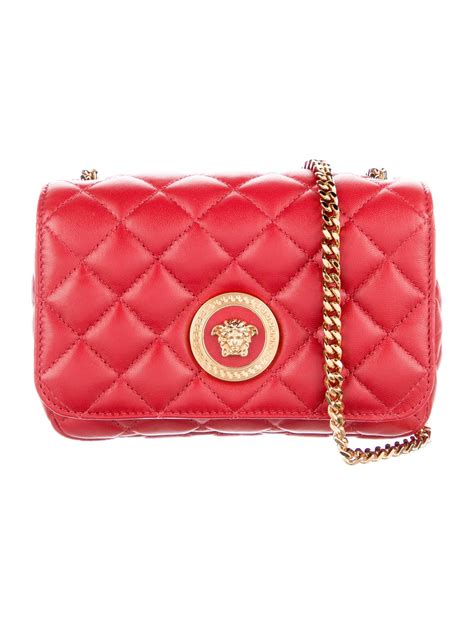 versace chevron-quilted leather crossbody bag|saks Versace crossbody bag.